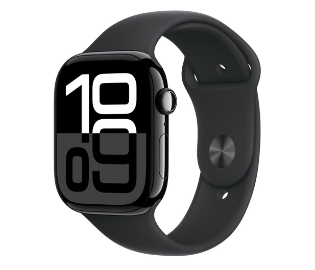 APPLE Watch 10 GPS 46mm koperta z aluminium (onyks) + pasek sportowy rozmiar M/L (czarny) - 1278133 - zdjęcie